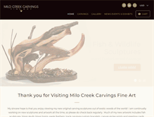 Tablet Screenshot of milocreekcarvings.com